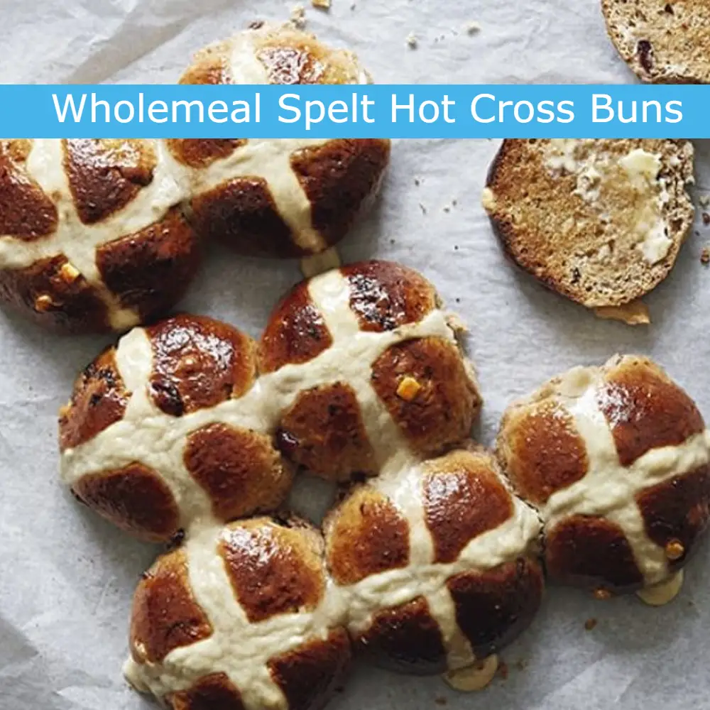 how to make Wholemeal Spelt Hot Cross Buns
