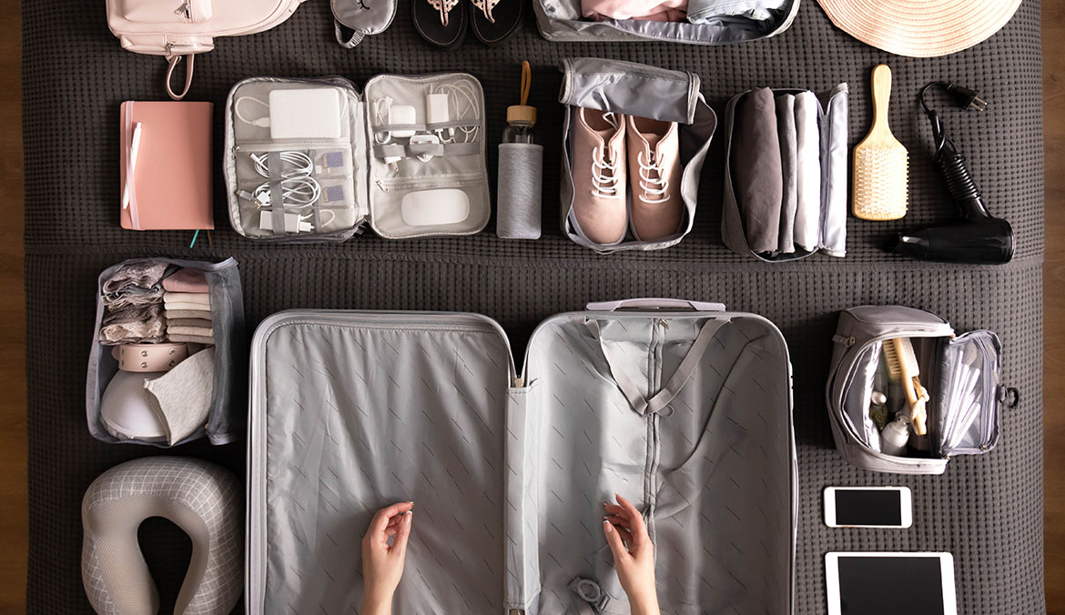 How do you organize bags and luggage?