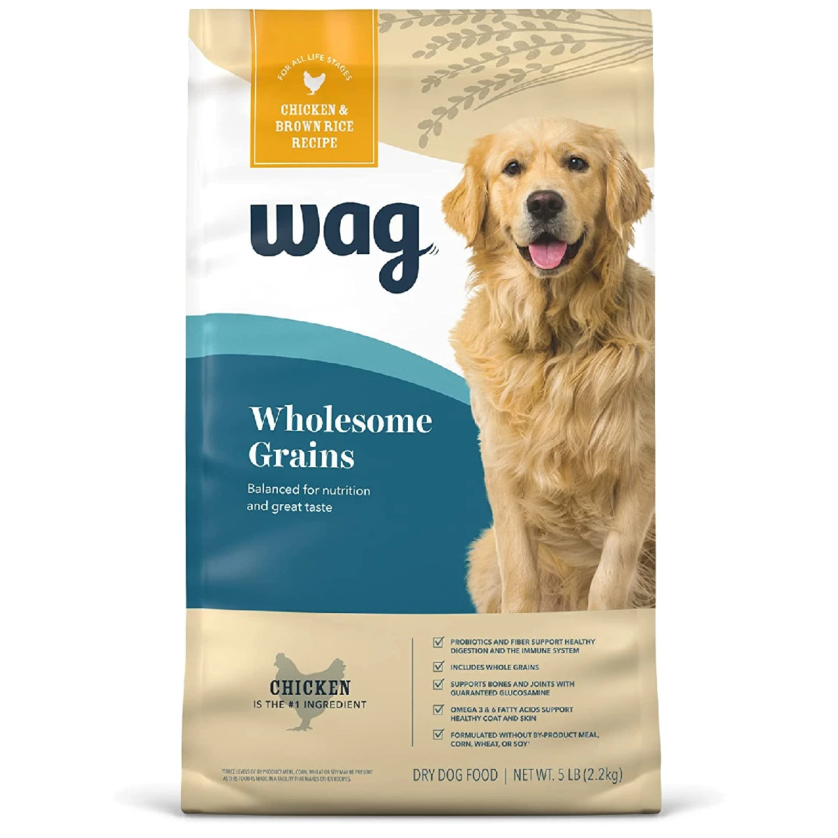 Amazon Brand Wag Wholesome Grains Dry Dog Food
