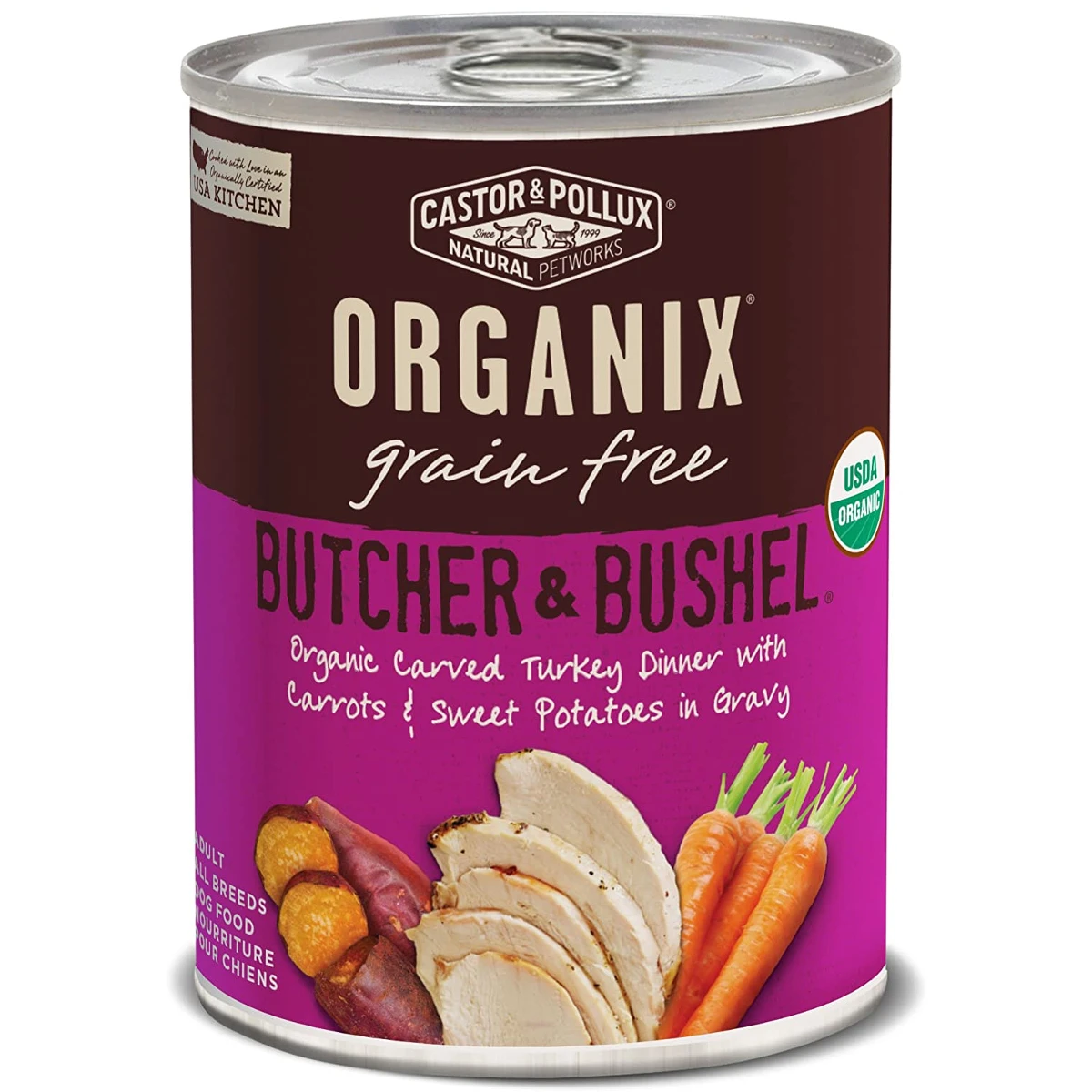 Castor Pollux Organix Butcher Bushel Organic Carved Turkey Dinner Wet Dog Food