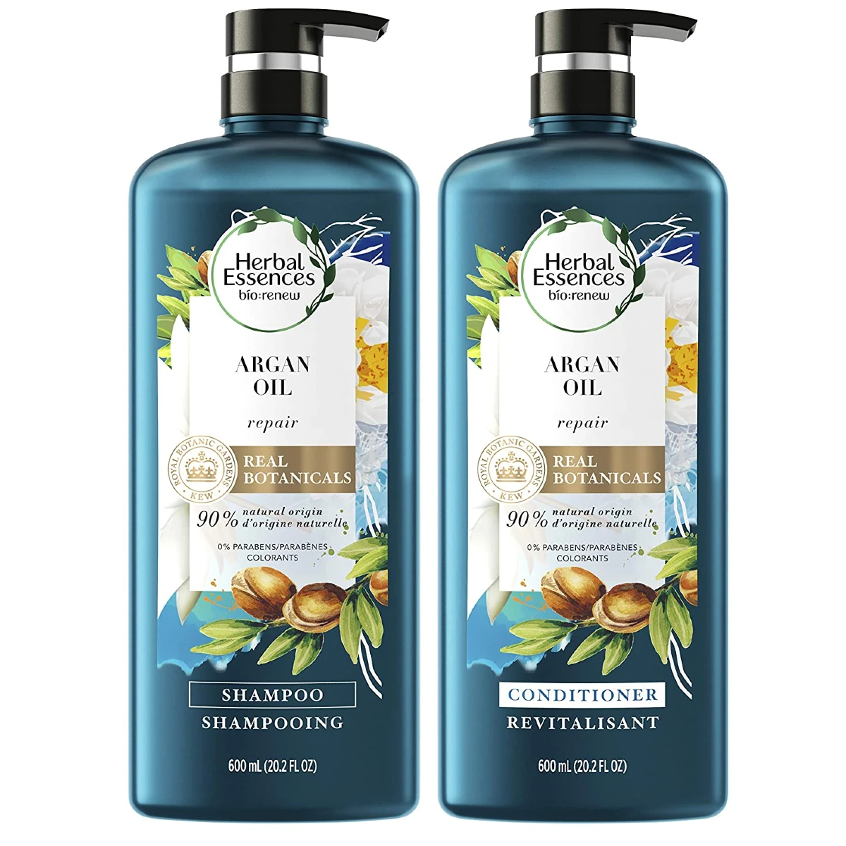 Herbal Essences Repairing Argan Oil of Morocco Shampoo and Conditioner Set with Natural Source Ingredients