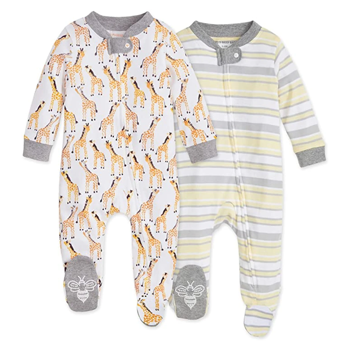 Burts Bees Baby Baby Boys Sleep and Play Pjs 100 Organic Cotton One Piece Romper Jumpsuit Zip Front Pajamas
