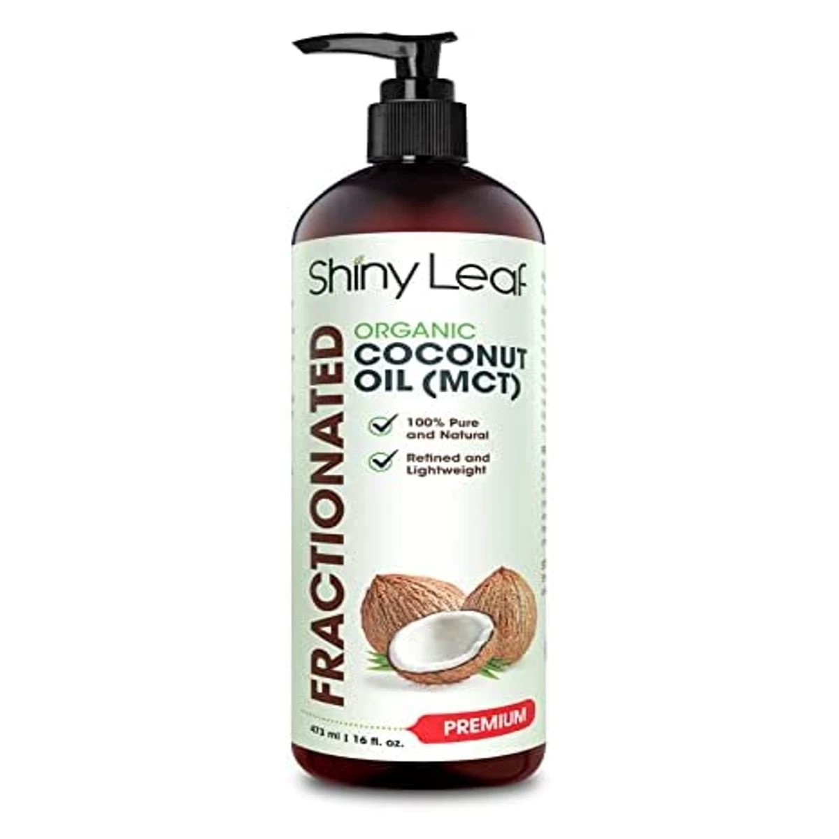 Fractionated Coconut Oil 100 Pure Natural Body Oil for Massage Aromatherapy Carrier Oil for Essential Oils Non Greasy Hair Skin Care Moisturizer by Shiny Leaf