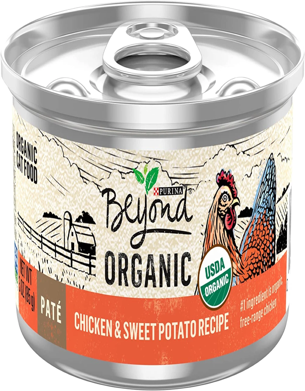 Beyond Purina Organic Wet Cat Food Pate Organic Chicken Sweet Potato Adult Recipe