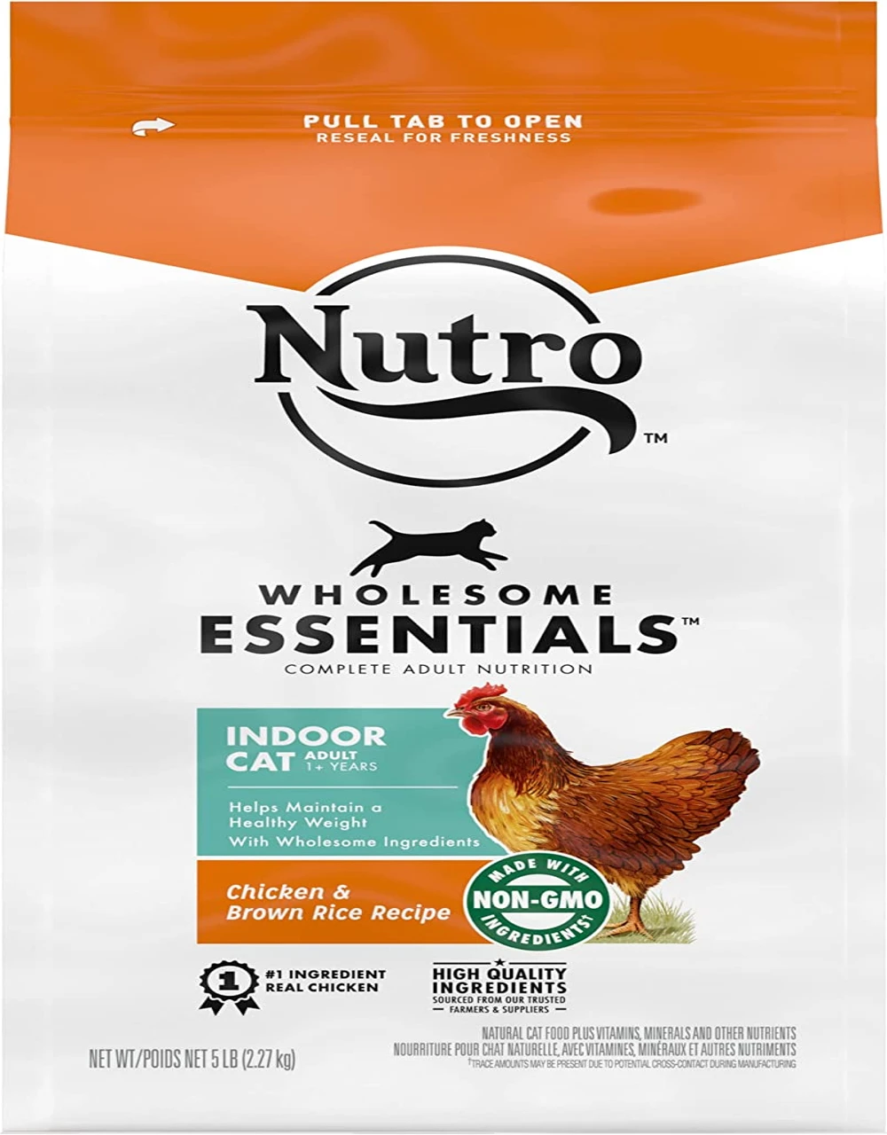 NUTRO WHOLESOME ESSENTIALS Indoor Cat Adult Chicken and Brown Rice Recipe Natural Cat Food