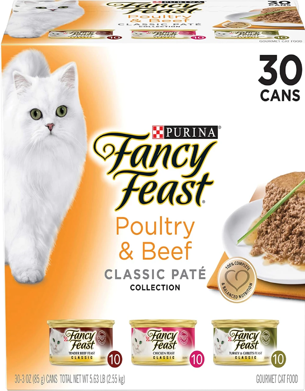Purina Fancy Feast Grain Free Pate Wet Cat Food Variety Pack