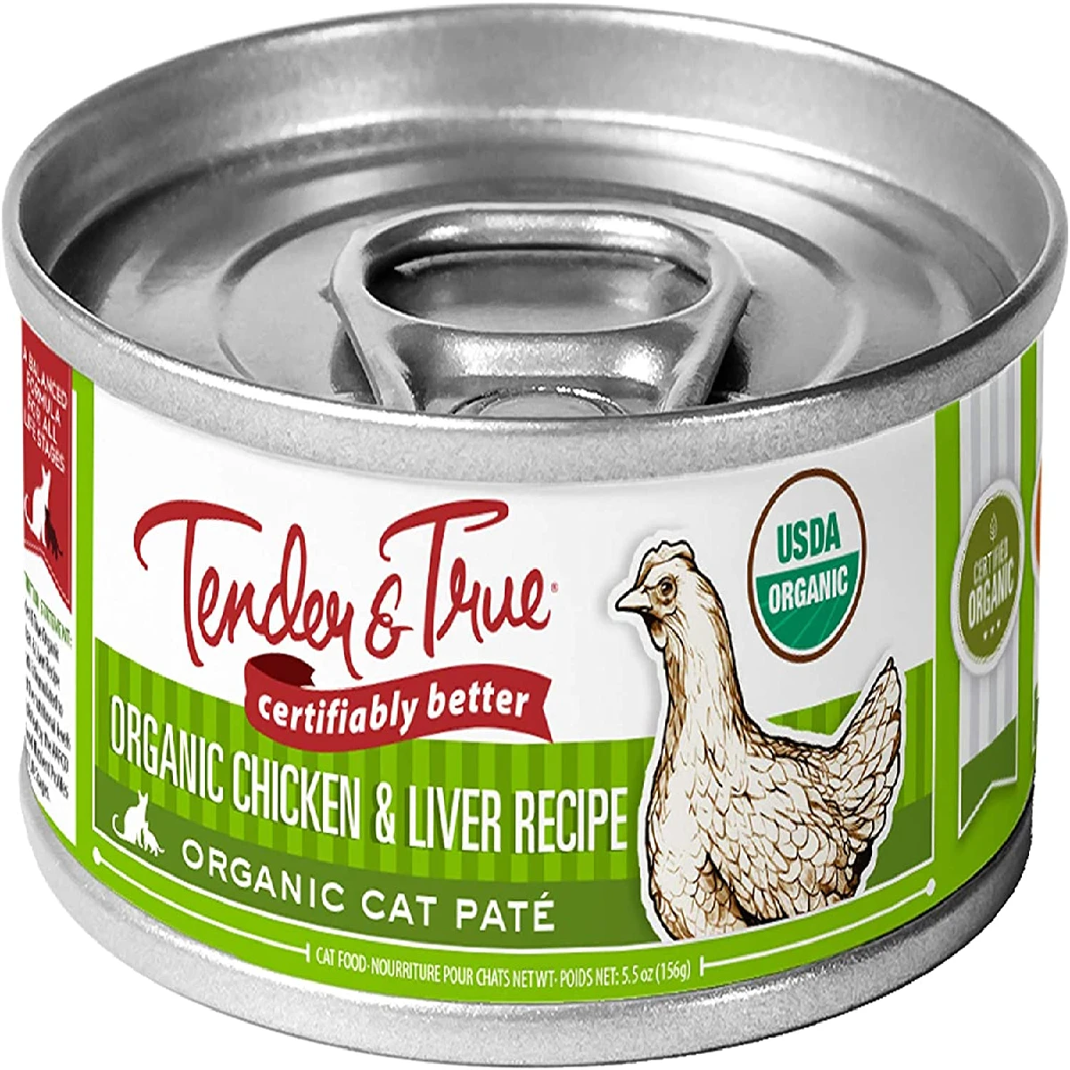 Tender True Organic Chicken Liver Recipe Canned Cat Food