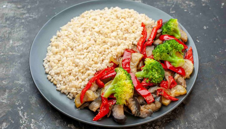 Turkey and Vegetable Stir Fry with Brown Rice (organic meal)
