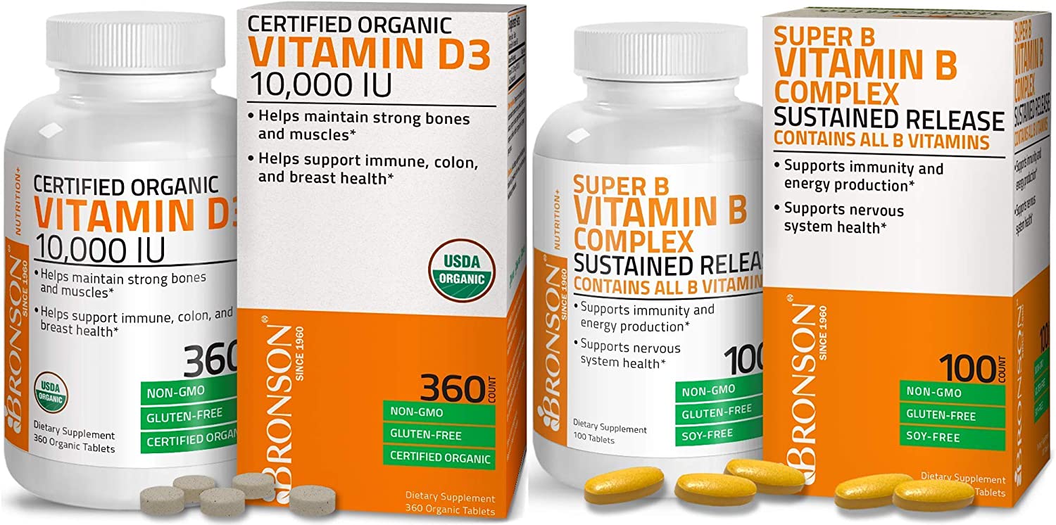 High Potency Vitamin D3 10,000 IU Certified Organic Vitamin D Supplement